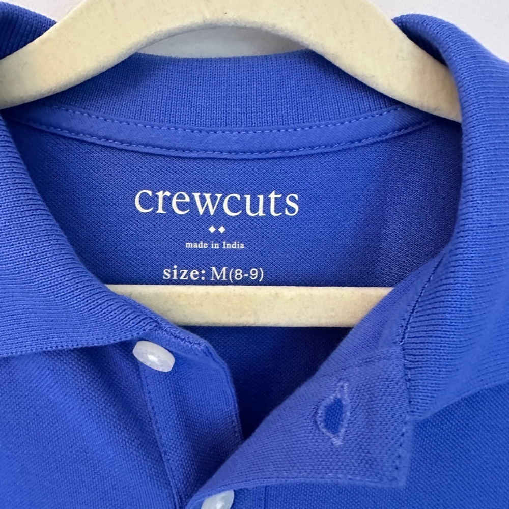 Crewcuts Boys Blue Polo Shirt — Size Medium (8/9) | Never Worn - Picture 2 of 3